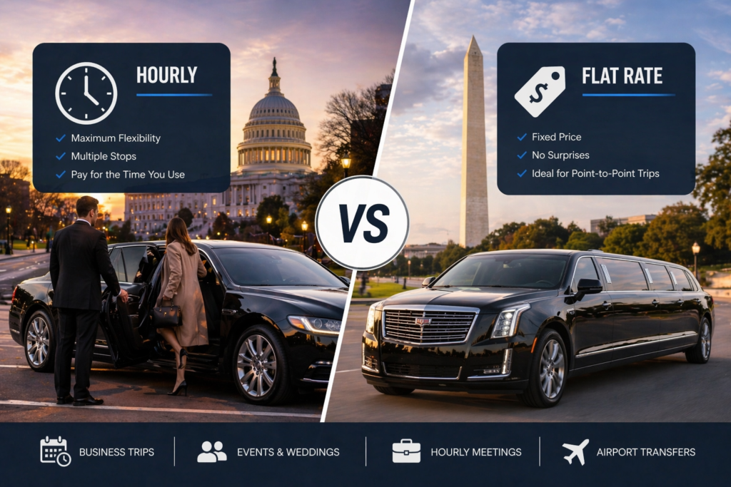 Hourly vs Flat Rate Limo Services in washington